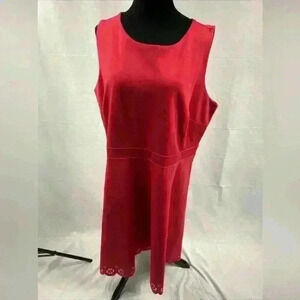 LOFT Women's Plus Size Drop Hem Pearl Trim Dress Size 18